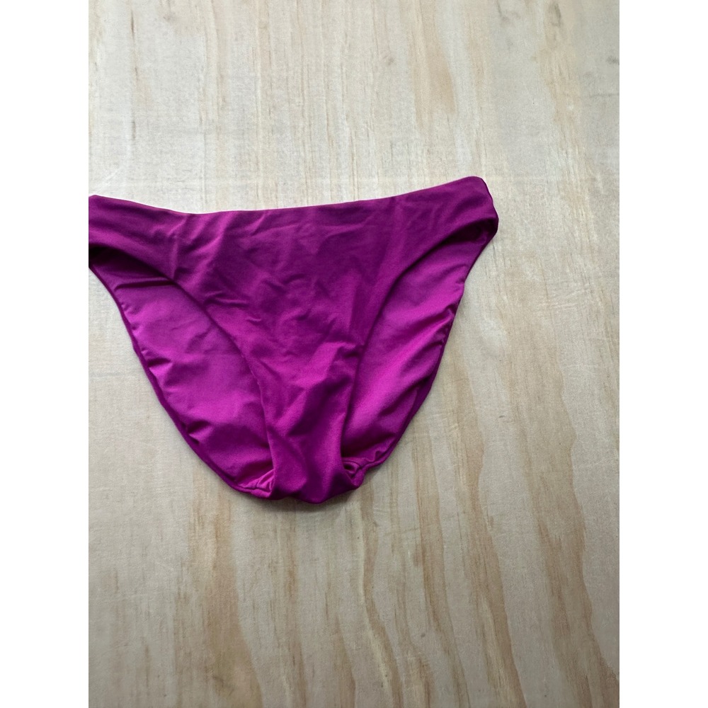 Robin Piccone Magenta Pink Bikini Bottom Swimwear Women Size Small Solid Stretch